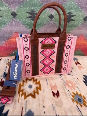Wrangler Pink Aztec Tote Bag
